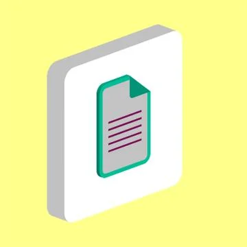 Document page Simple vector icon. Illustration symbol design template for web Illustrazione stock