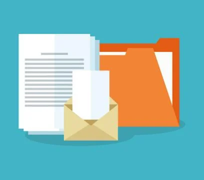 Document pages and envelope icon イラスト素材