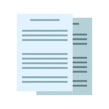 Document pages icon, flat design Stock Illustration