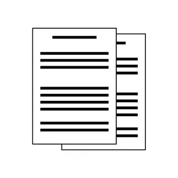 Document pages icon, flat design Illustrazione stock