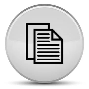 Document pages icon special white round button Stock Illustration