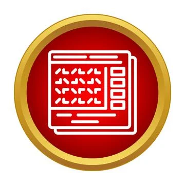 Document pages organized as a web list icon Stock Illustration