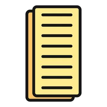 Document pages stack with text lines icon Illustrazione stock