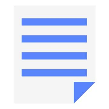 Document paper icon, flat style イラスト素材