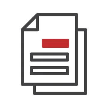 Document paper icon, paperwork concept, agreement or contract. Stock Illustration