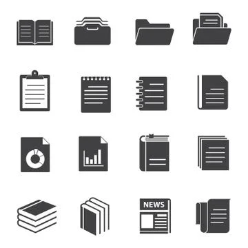 Document paper icons Stock Illustration