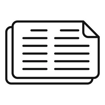 Document paper invoice icon outline vector. Billing screen 스톡 일러스트