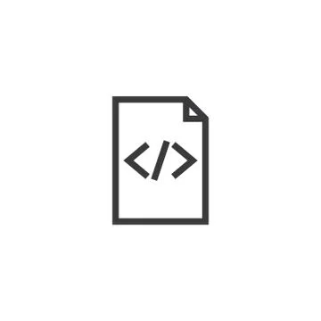 Document paper outline icon. isolated note paper icon in thin line style for  Stock Illustration