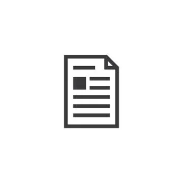 Document paper outline icon. isolated note paper icon in thin line style for  Stock Illustration