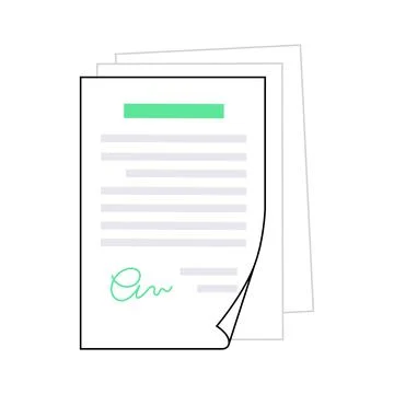 Document paper page Stock Illustration