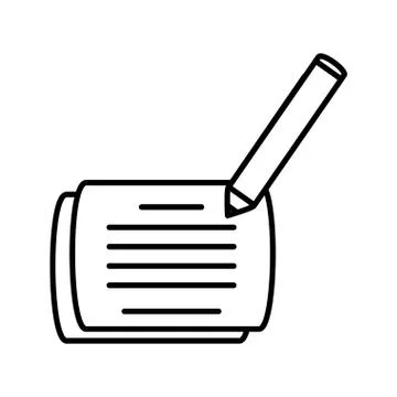 Document paper with pencil 스톡 일러스트