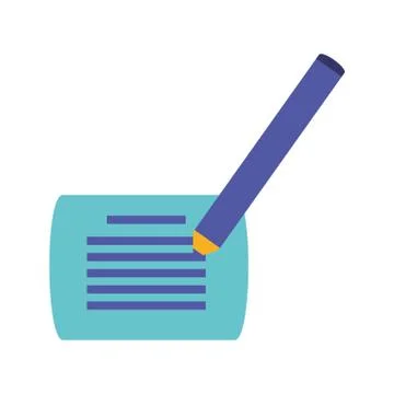 Document paper with pencil Illustrazione stock