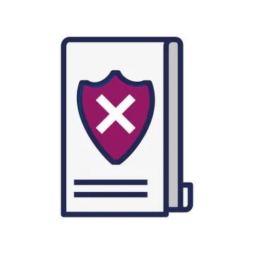 Document paper with shield Illustrazione stock