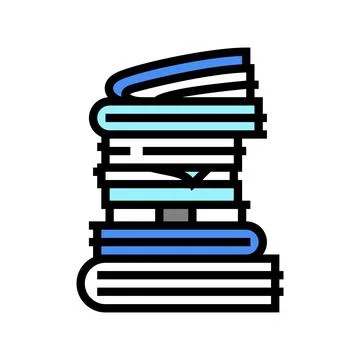 Document paper stack color icon vector illustration Stock Illustration