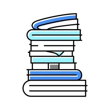 Document paper stack color icon vector illustration Stock Illustration