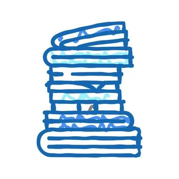 Document paper stack icon doodle illustration Stock Illustration