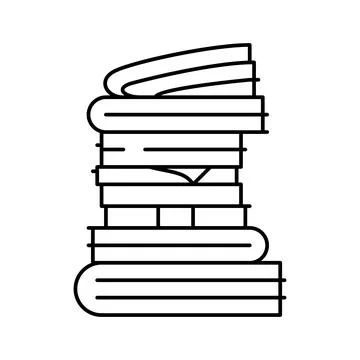 Document paper stack line icon vector illustration Stock Illustration