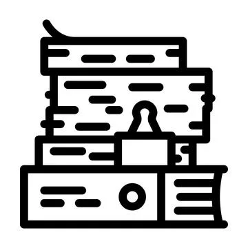 Document paper stack line icon vector illustration Stock Illustration