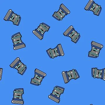 Document paper stack vector seamless pattern Stock Illustration