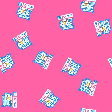 Document paper stack vector seamless pattern Illustrazione stock