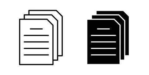 Document papers icon vector art Illustrations Stock Illustration