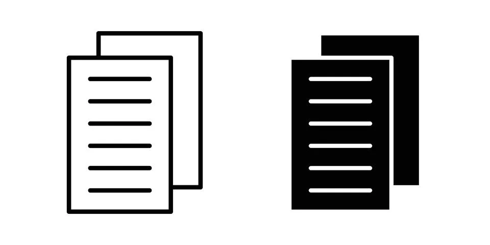 Document papers icon vector, illustration icon set Stock Illustration