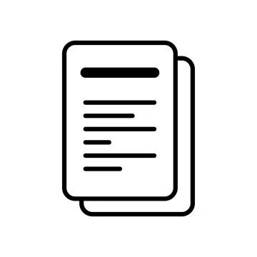 Document papers pile icon. Document sign. Vector isolated on background. Stock Illustration