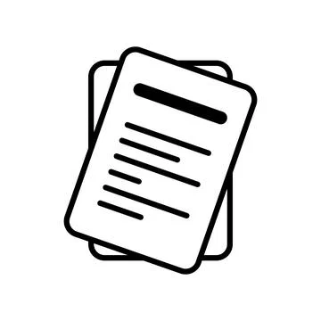 Document papers pile icon. Document sign. Vector isolated on background. Stock Illustration