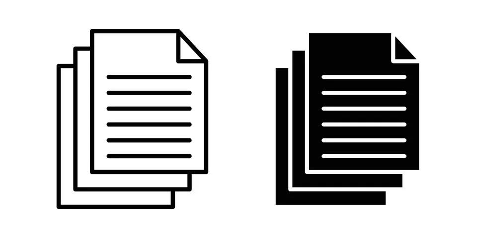 Document papers pile icon for web projects イラスト素材