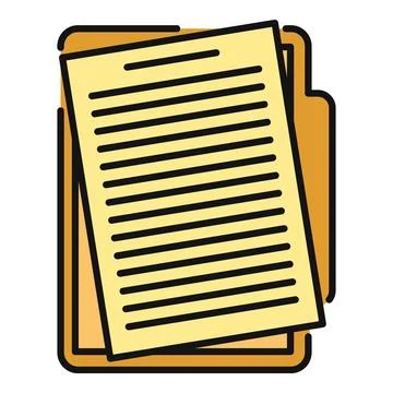 Document paperwork file folder organizing business data Stock Illustration