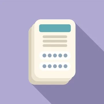 Document password icon flat vector. Access computer Stock Illustration