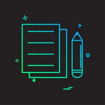 Document pencil icon vector design Ilustración de archivo