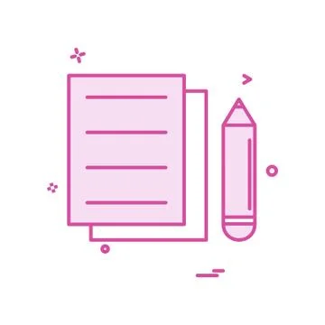 Document pencil icon vector design Ilustración de archivo