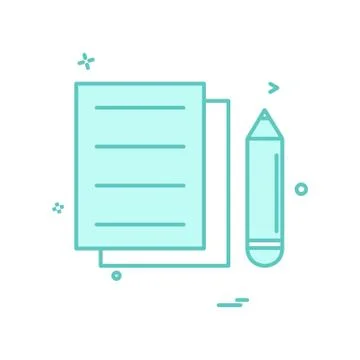 Document pencil icon vector design Ilustración de archivo