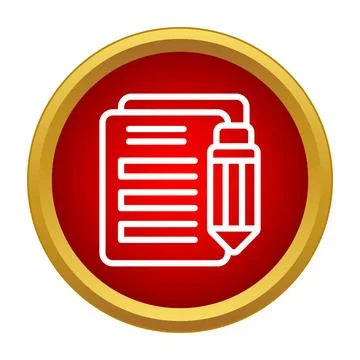 Document with pencil icon for writing and editing 스톡 일러스트