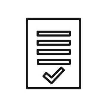 Document petition icon linear graphics set vector Stock Illustration