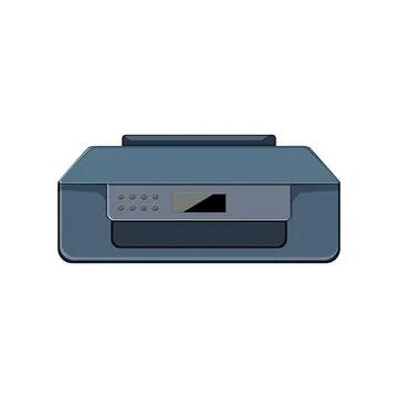 Document photo printer cartoon vector illustration Stock Illustration