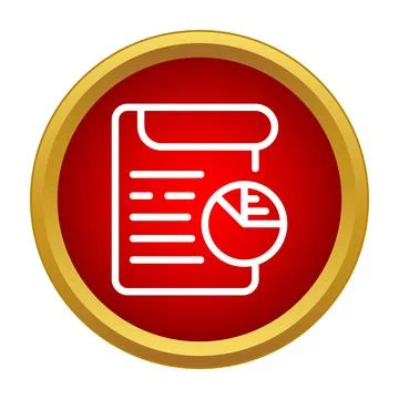 Document with pie chart analyzing business data Illustrazione stock