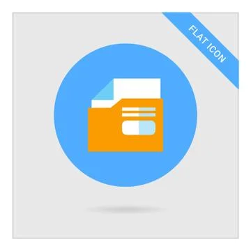 Document in plastic folder 스톡 일러스트