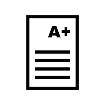 Document with A Plus Icon - vector iconic design Stock Illustration
