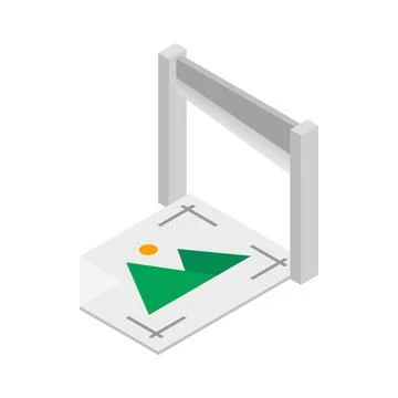 Document printed on a printer icon イラスト素材