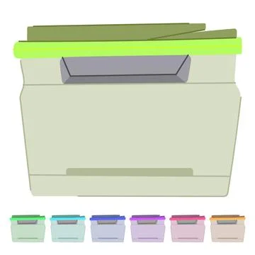Document printer paper vector cartoon graphic Stockillustratie