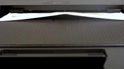Document printing on the Laser Printer (From Front)  &amp; picked up Stock Footage 41893292