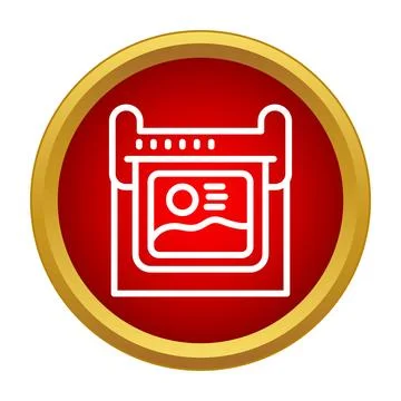 Document printing process icon showing digital output 库存插图