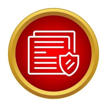 Document privacy icon showing data protection concept Stock Illustration