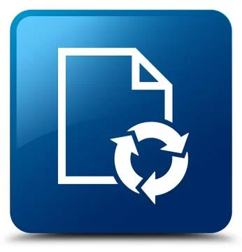 Document process icon blue square button イラスト素材