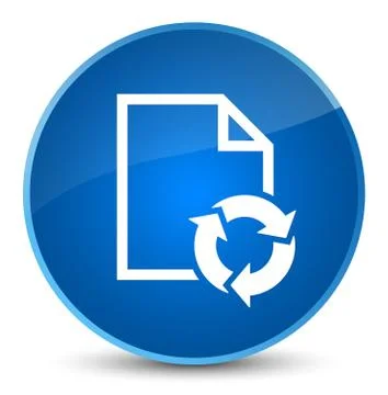 Document process icon elegant blue round button Stock Illustration