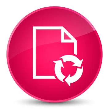 Document process icon elegant pink round button Stock Illustration