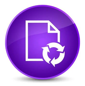 Document process icon elegant purple round button Stock Illustration