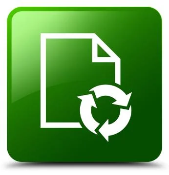 Document process icon green square button 스톡 일러스트